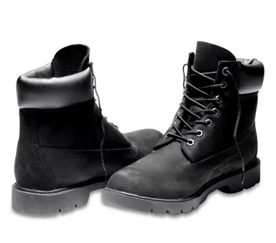 Pre-owned Timberland Men's 6 Inch Basic Waterproof Suede Black Nubuck Boots 19039 All Size