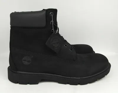 Pre-owned Timberland Men's 6'inch Basic Waterproof Suede Nubuck Boots Black 19039 All Size