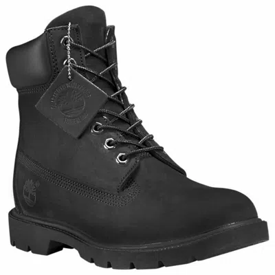 Pre-owned Timberland Men's 6'inch Basic Waterproof Suede Nubuck Boots Black 19039 All Size