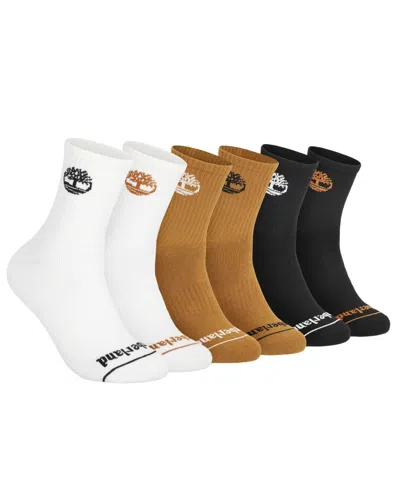 Timberland Men's 6-pack Millboro High Quarter Sock In Multi