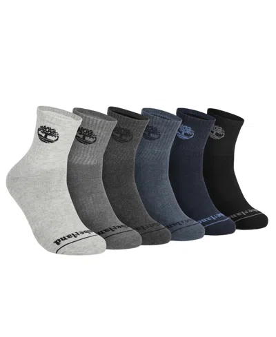 Timberland Men's 6-pair Millboro Quarter Sock In Multi