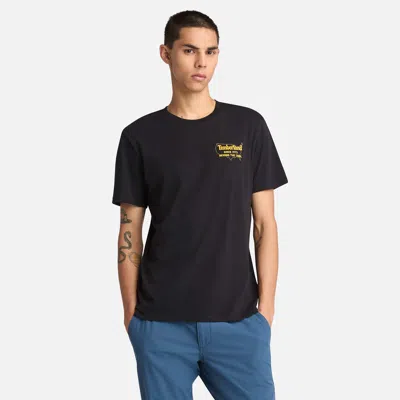 Timberland Men's Back Graphic Short-sleeve T-shirt In Black