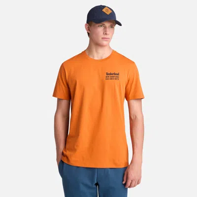 Timberland Men's Back Slogan Sleeve T-shirt In Yellow