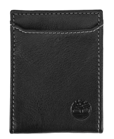 Timberland Men's Blix Flip Clip Leather Wallet In Black