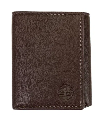 Timberland Men's Blix Leather Trifold Wallet In Brown
