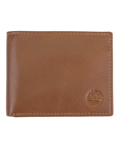 Timberland Men's Blix Men's Passcase Leather Wallet In Tan