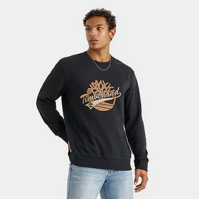 Timberland Men's Brand Carrier Slogan Graphic Crewneck Sweatshirt In Black