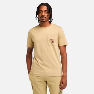 Timberland Men's Chest Pocket Short Sleeve T-shirt In Beige