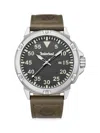 TIMBERLAND MEN'S CLASSIC 44MM STAINLESS STEEL CASE & LEATHER STRAP WATCH