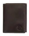 Timberland Men's Cloudy Trifold Leather Wallet In Brown