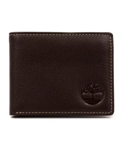 Timberland Men's Cow Tucson Passcase Leather Wallet In Brown