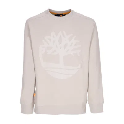 Timberland Men's Crewneck Sweatshirt Core Logo Crewneck Brushback Island Fossil In Gray