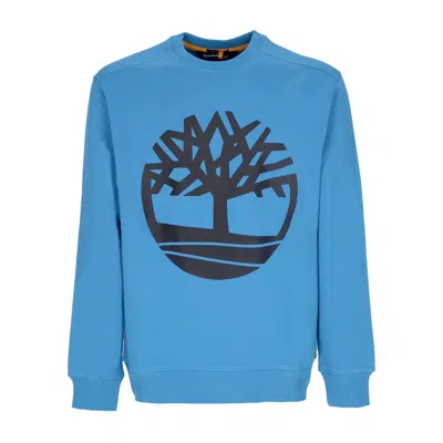 Timberland Men's Crewneck Sweatshirt Core Logo Crewneck Brushback Sea Of Belize/black In Blue