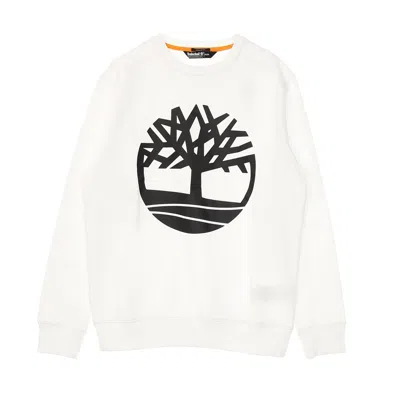 Timberland Men's Crewneck Sweatshirt Core Logo Crewneck Brushback White/black