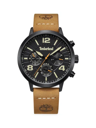 Timberland Men's Dress Sport 40mm Metal & Leather Strap Watch In Brown