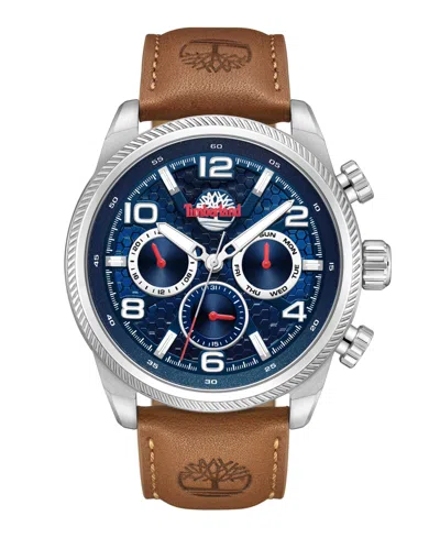 Timberland Men's Dress Sport Brown Genuine Leather Watch, 46mm
