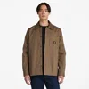 Timberland Men's Fleece Lined Overshirt In Brown