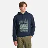 Timberland Men's Graphic Loopback Hoodie In Blue