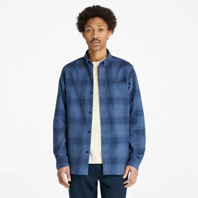 Timberland Men's Heavy Flannel Check Shirt In Blue