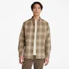 Timberland Men's Heavy Flannel Check Shirt In Gray