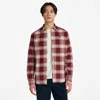 Timberland Men's Herringbone Flannel Check Shirt In Brown