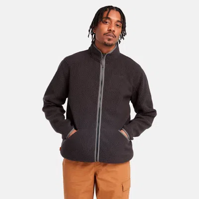 Timberland Men's High Pile Fleece Fz Jacket In Grey