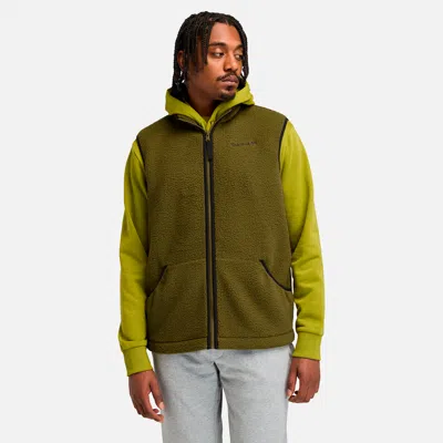 Timberland Men's High Pile Fleece Vest In Green