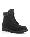 Timberland Brlack Water-proof Boots With Logo Plate In Black