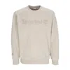 Timberland Men's Linear Logo Crewneck Sweatshirt Island Fossil In Island Fossil