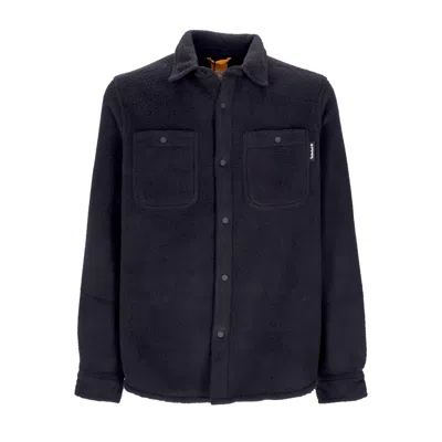 Timberland Men's Long Sleeve Shirt Fleece Overshirt Black