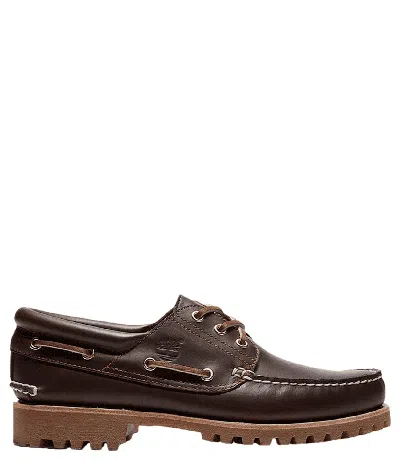 Timberland Leather Boat Shoes In Brown