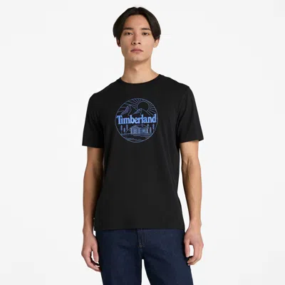 Timberland Men's Mountain Graphic Short-sleeve T-shirt In Black