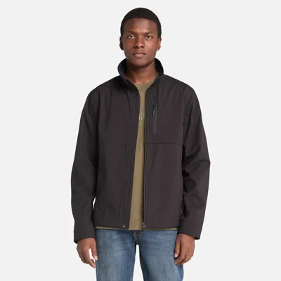 Timberland Men's Mt. Waumbek Windproof Full-zip Softshell Jacket In Black