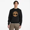 Timberland Men's Northwood Brushed Back Crewneck Sweatshirt In Black