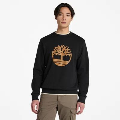 Timberland Men's Northwood Brushed Back Crewneck Sweatshirt In Black