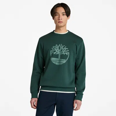 Timberland Men's Northwood Brushed Back Crewneck Sweatshirt In Green