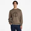 Timberland Men's Northwood Brushed Back Crewneck Sweatshirt In Brown