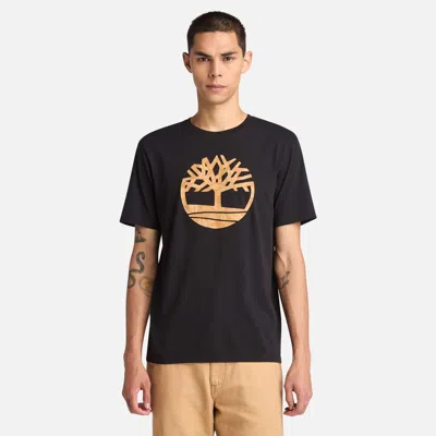 Timberland Men's Northwood Floral Tree Logo Short-sleeve T-shirt In Black