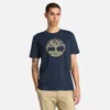 Timberland Men's Northwood Floral Tree Logo Short-sleeve T-shirt In Blue
