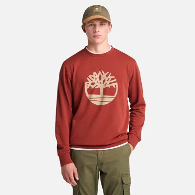Timberland Men's Northwood Tree Logo Loopback Crew Neck Sweatshirt In Multi