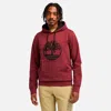 Timberland Men's Northwood Us Tree Logo Brushback Hoodie In Red