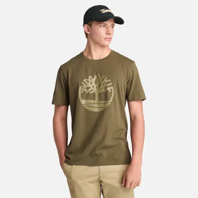 Timberland Men's Northwood Us Tree Logo Short Sleeve T-shirt In Green