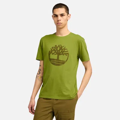 Timberland Men's Northwood Us Tree Logo Short Sleeve T-shirt In Green