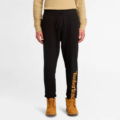 Timberland Men's Northwood Us Wordmark Logo Brushback Sweatpant In Black