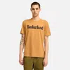 Timberland Brown Cotton T-shirt In Orange
