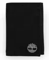 Timberland Men's Nylon Trifold Leather Wallet In Black