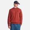 Timberland Men's Oyster River Chest Logo Loopback Crew Neck Sweatshirt In Pink
