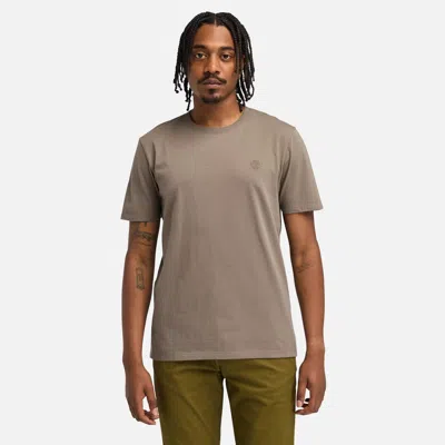 Timberland Men's Oyster River Us Chest Logo Short Sleeve T-shirt In Brown
