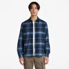 Timberland Men's Plaid Overshirt In Blue