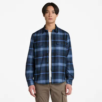Timberland Men's Plaid Overshirt In Blue